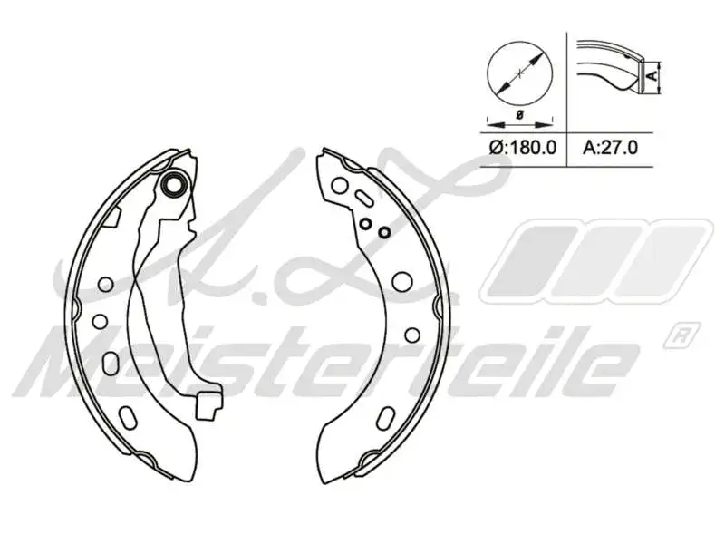 Brake Shoe Set (AZMT-44-026-1262)