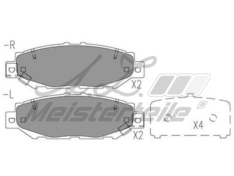 Brake Pad Set, disc brake (AZMT-44-022-2143)