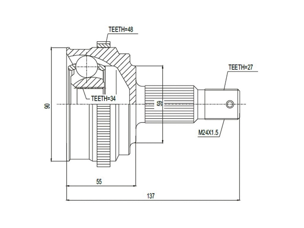 Joint Kit, drive shaft (AZMT-43-030-1076)