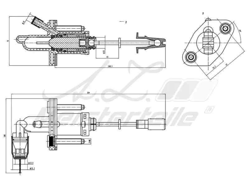 Master Cylinder, clutch (AZMT-47-030-1080)