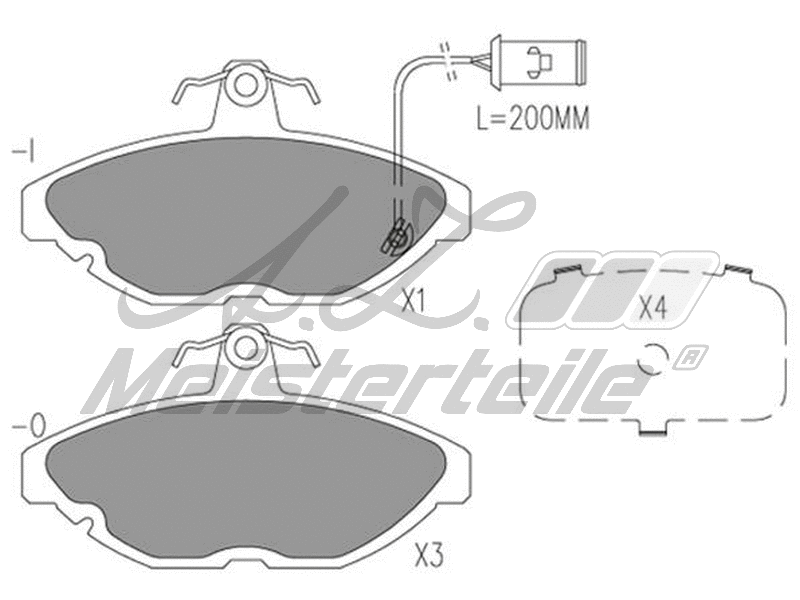 Brake Pad Set, disc brake (AZMT-44-022-2342)