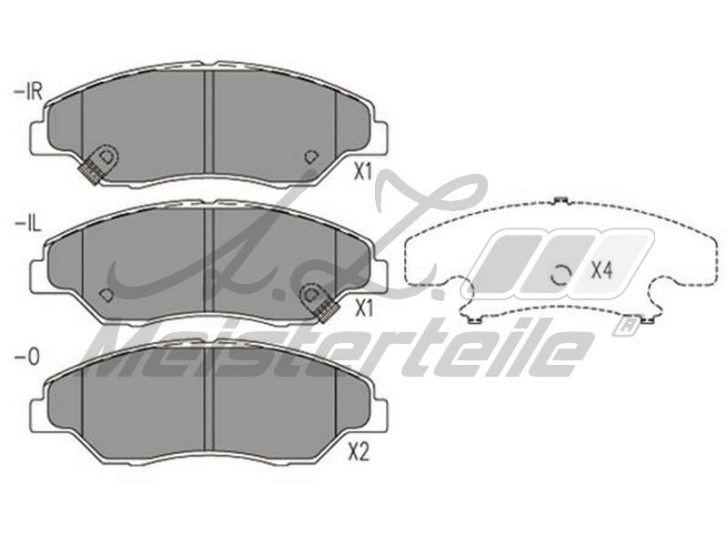 Brake Pad Set, disc brake (AZMT-44-022-1661)