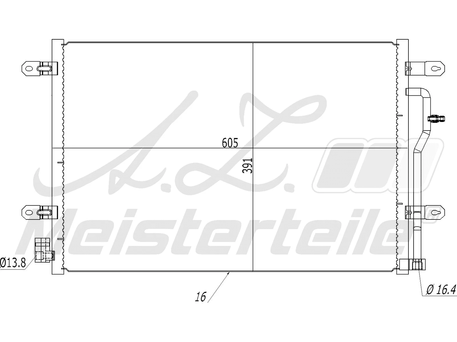 Condenser, air conditioning (AZMT-45-030-1342)