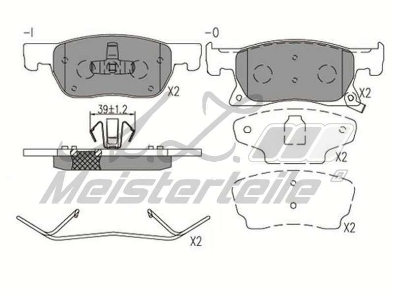Brake Pad Set, disc brake (AZMT-44-022-2020)