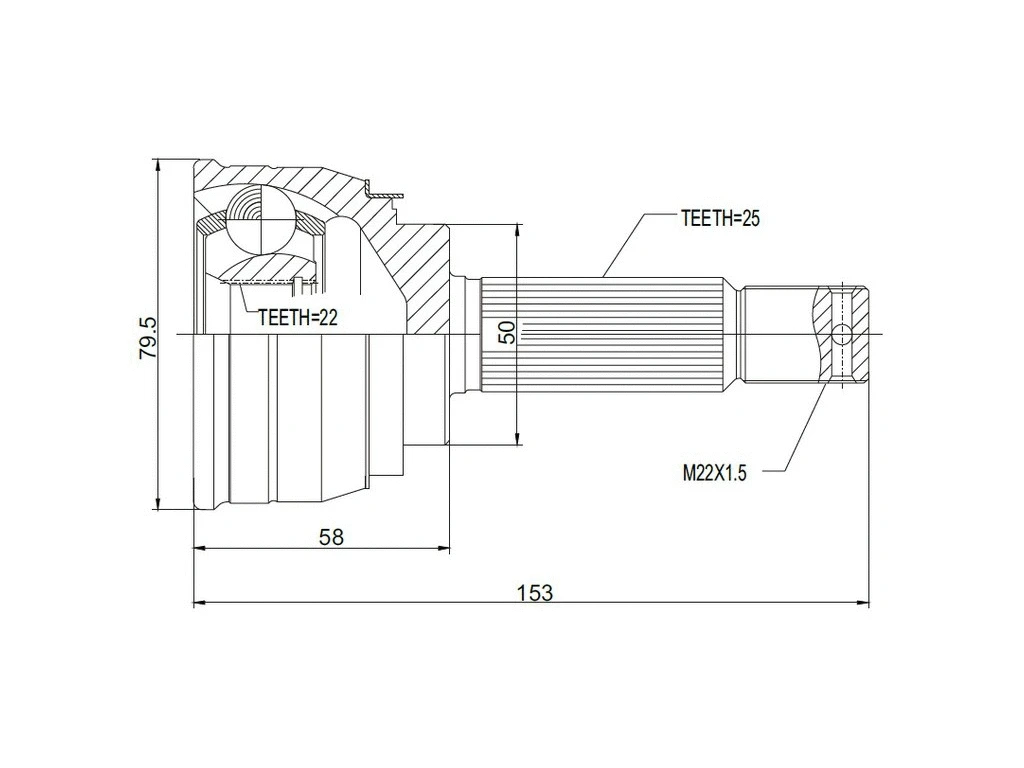 Joint Kit, drive shaft (AZMT-43-030-1060)