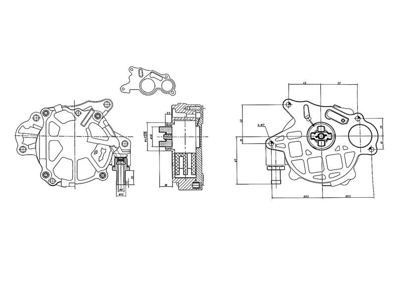 Vacuum Pump, braking system (AZMT-44-130-1017)