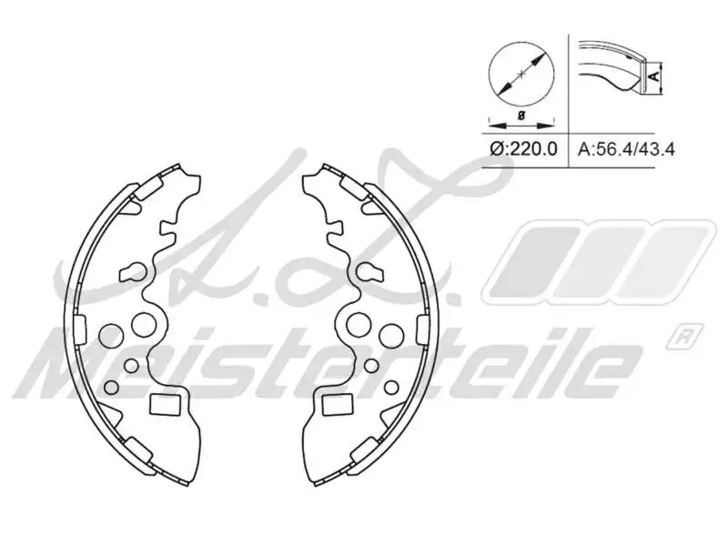 Brake Shoe Set (AZMT-44-026-1210)