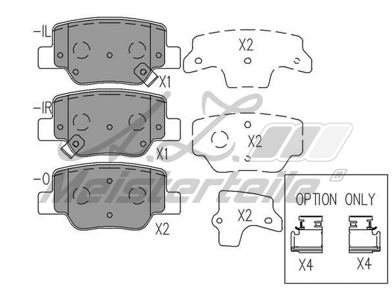 Brake Pad Set, disc brake (AZMT-44-022-1680)