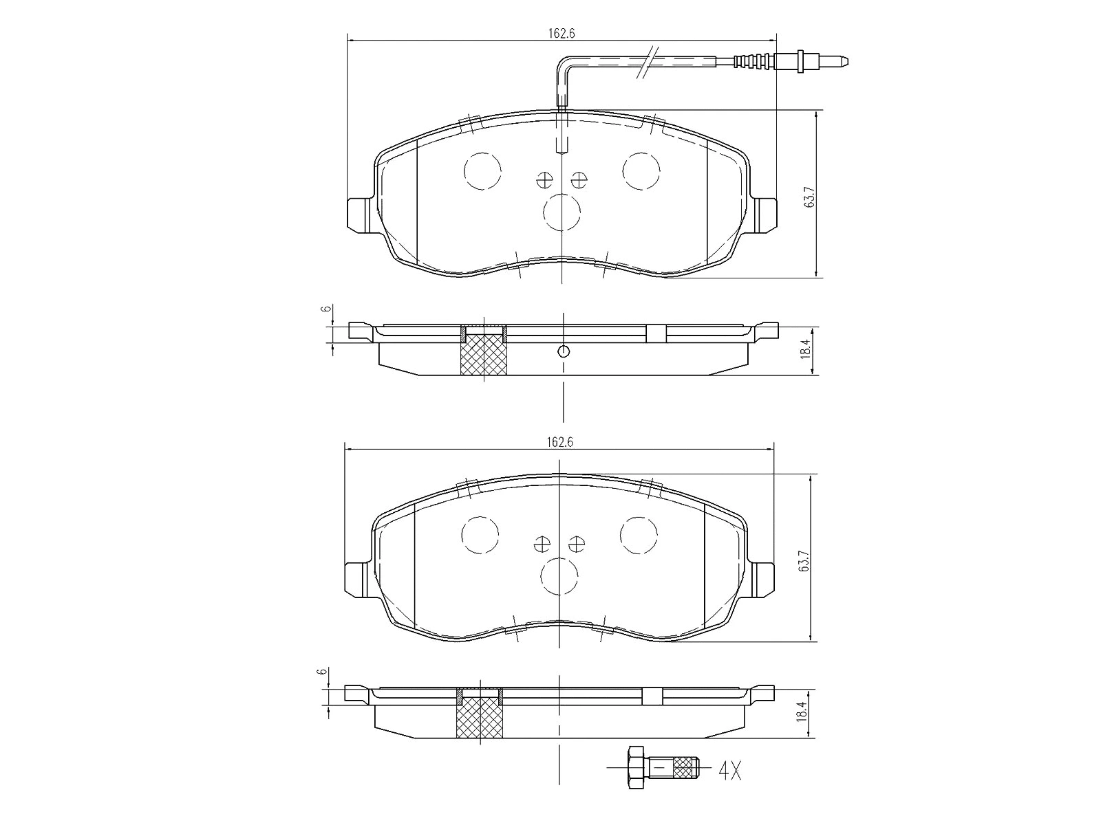 Brake Pad Set, disc brake (AZMT-44-022-1317)
