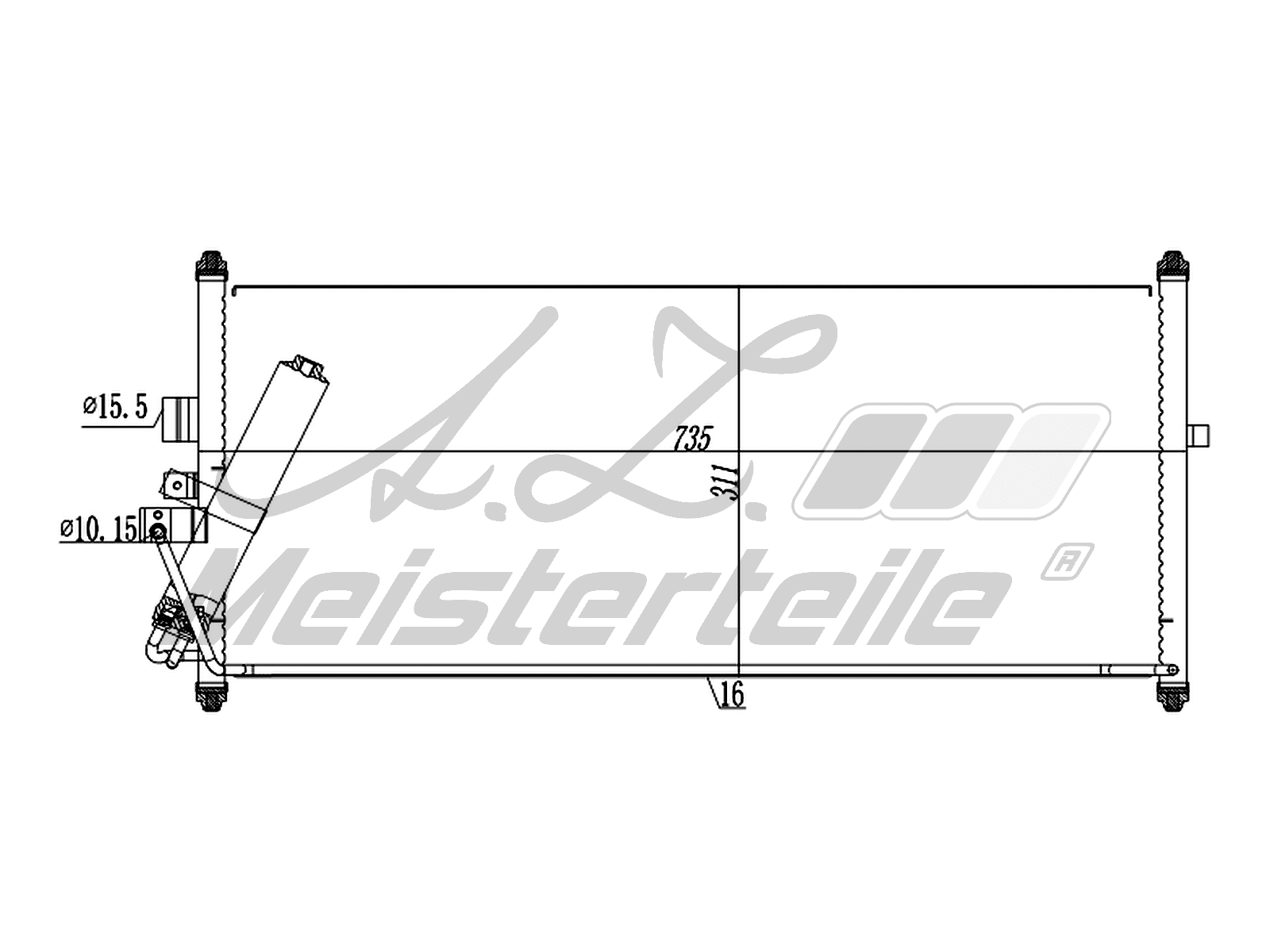 Condenser, air conditioning (AZMT-45-030-1663)
