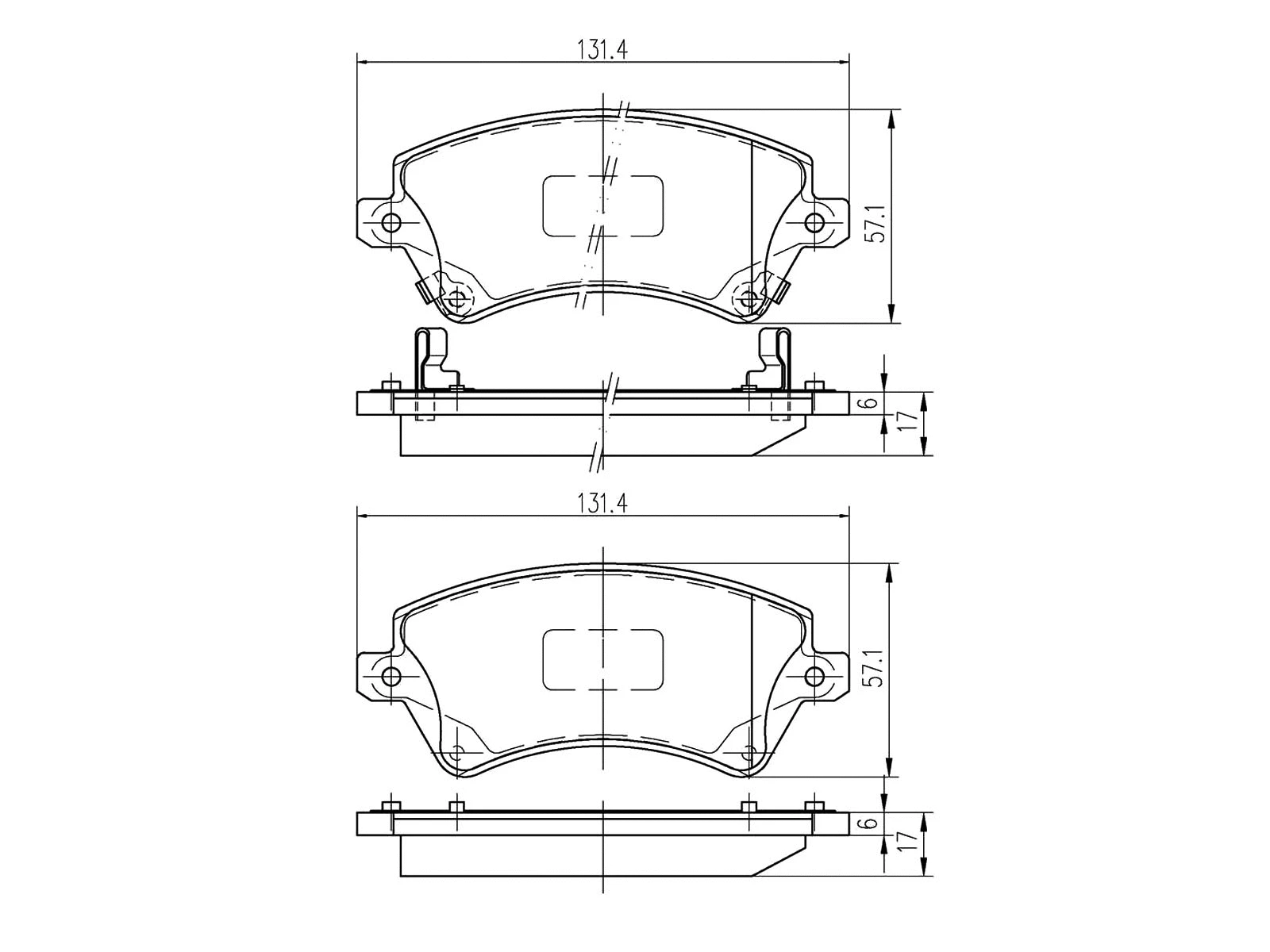 Brake Pad Set, disc brake (AZMT-44-022-1152)