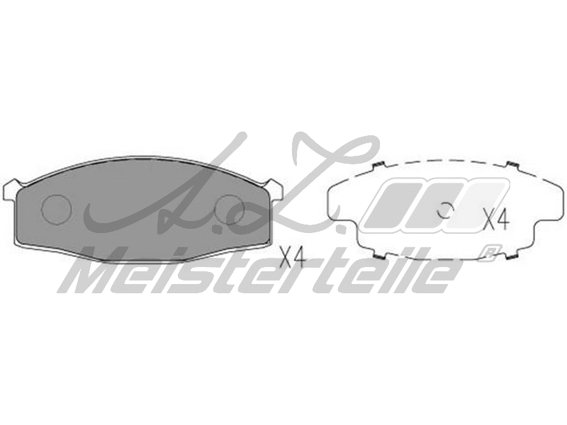 Brake Pad Set, disc brake (AZMT-44-022-2261)