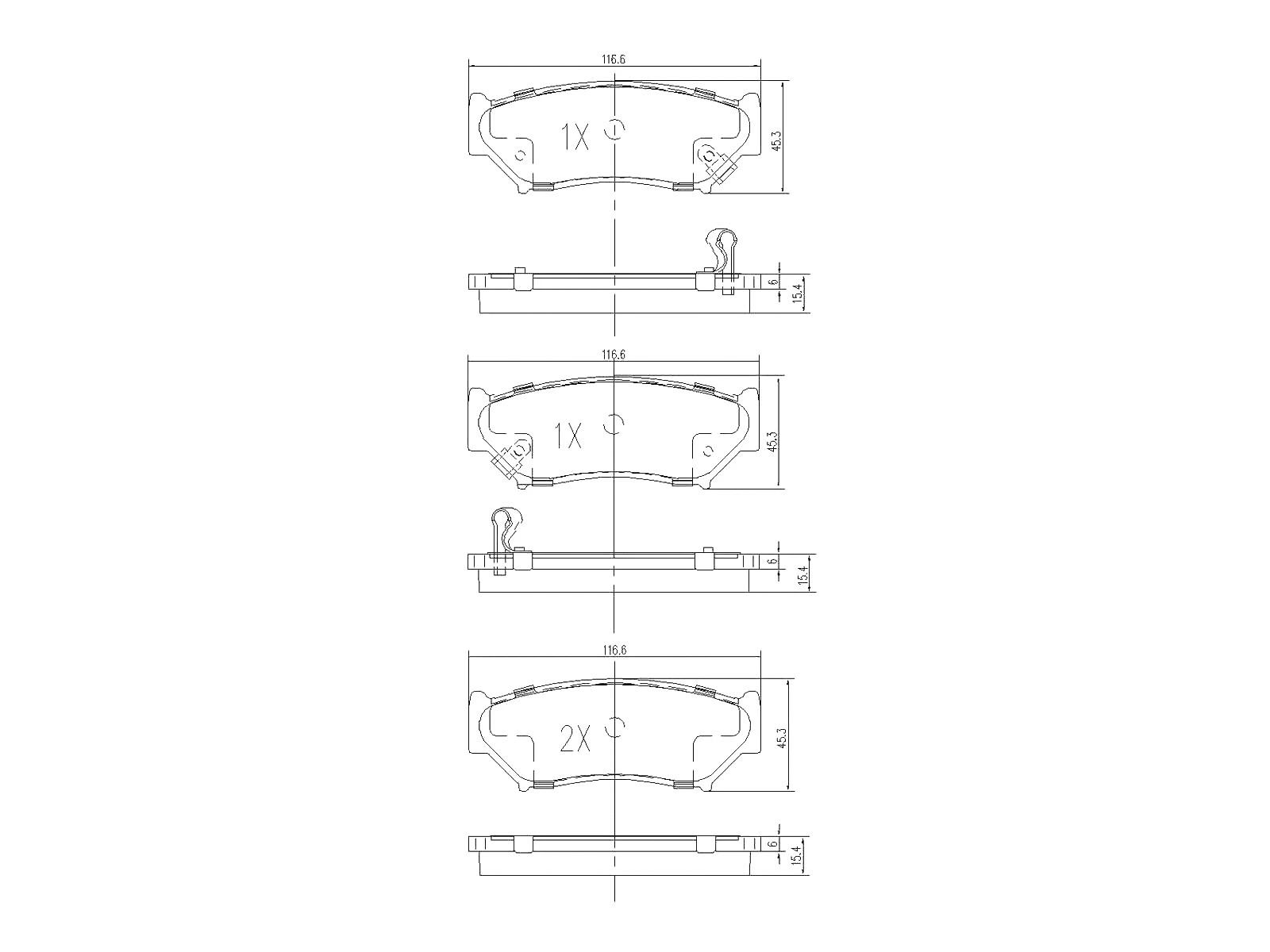 Brake Pad Set, disc brake (AZMT-44-022-1004)