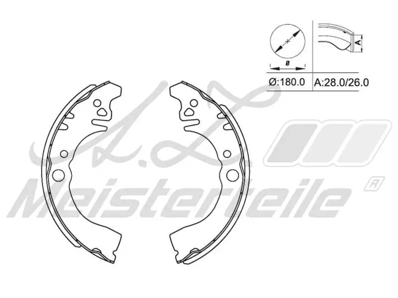 Brake Shoe Set (AZMT-44-026-1212)