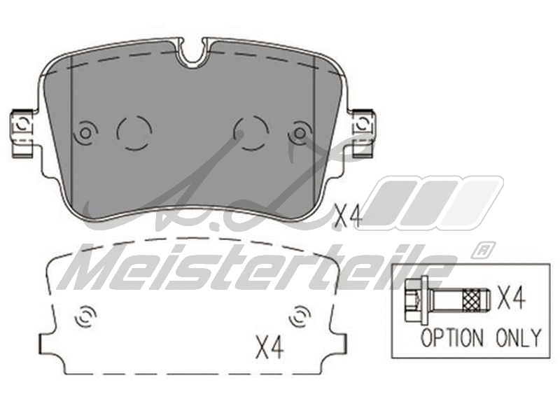 Brake Pad Set, disc brake (AZMT-44-022-2014)