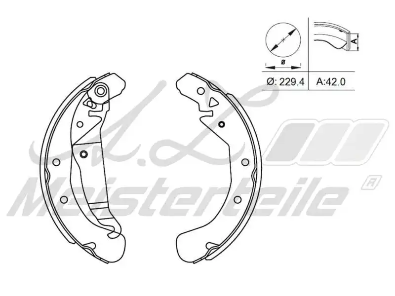 Brake Shoe Set (AZMT-44-026-1002)