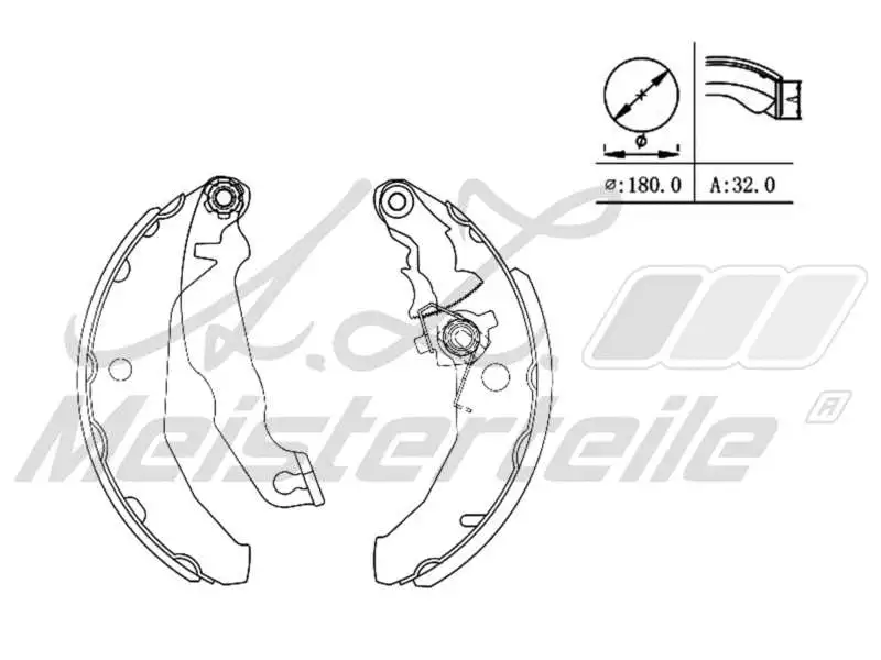 Brake Shoe Set (AZMT-44-026-1344)