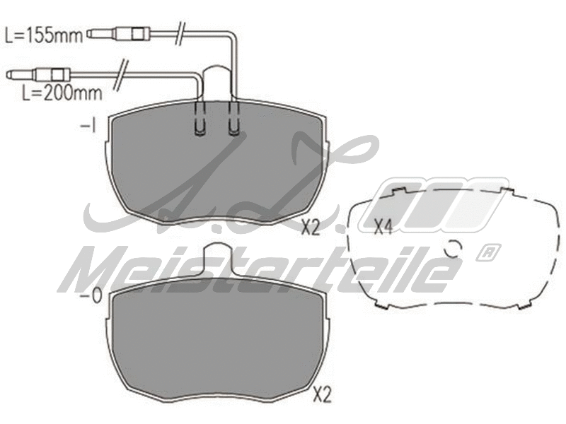 Brake Pad Set, disc brake (AZMT-44-022-2302)