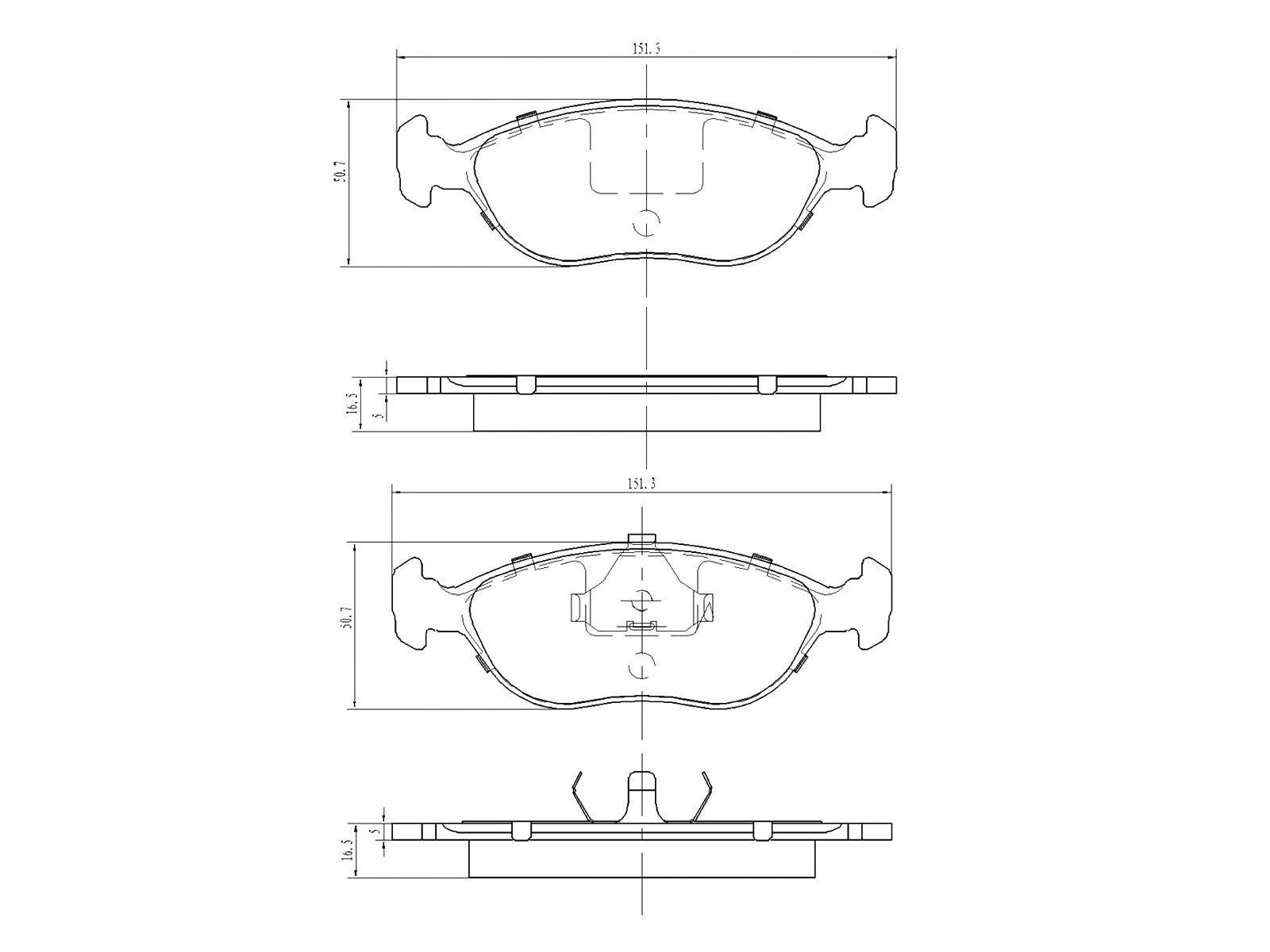 Brake Pad Set, disc brake (AZMT-44-022-1416)