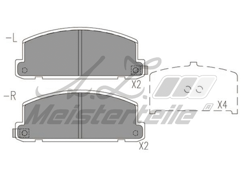 Brake Pad Set, disc brake (AZMT-44-022-1921)