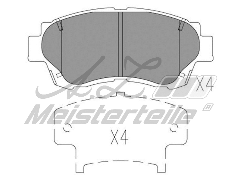 Brake Pad Set, disc brake (AZMT-44-022-2270)