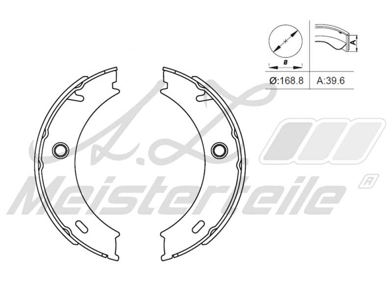Brake Shoe Set (AZMT-44-026-1040)