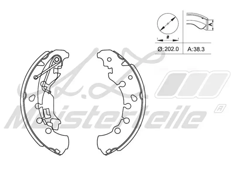 Brake Shoe Set (AZMT-44-026-1180)
