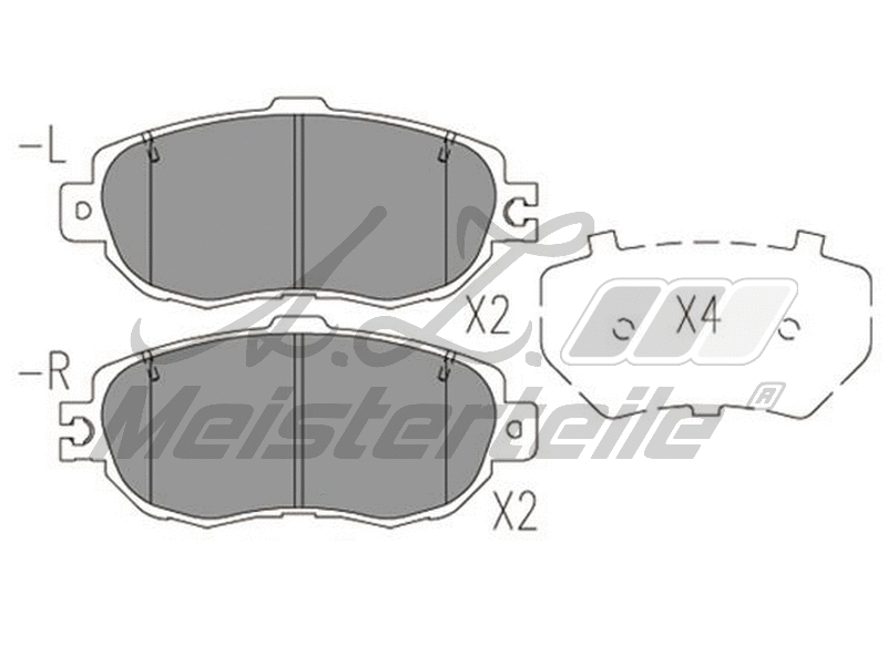 Brake Pad Set, disc brake (AZMT-44-022-2150)