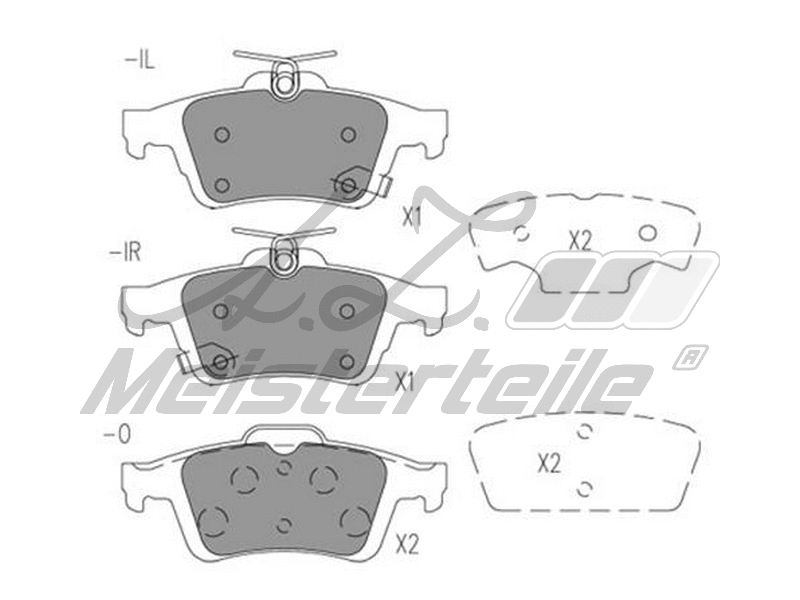 Brake Pad Set, disc brake (AZMT-44-022-1991)