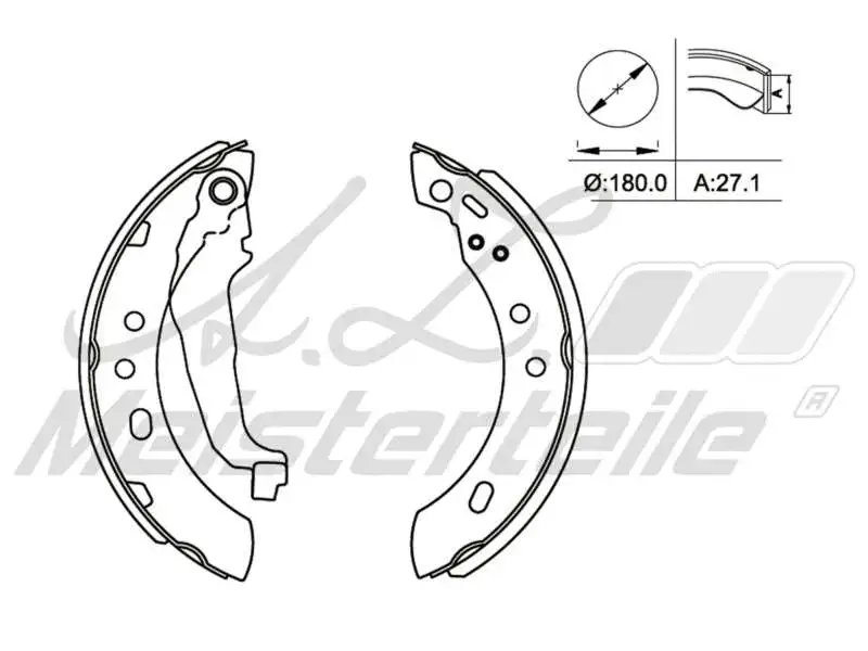 Brake Shoe Set (AZMT-44-026-1134)