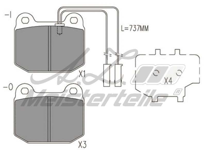 Brake Pad Set, disc brake (AZMT-44-022-2376)