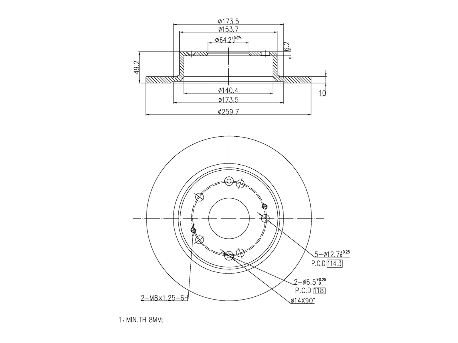 Brake Disc (AZMT-44-024-1210)