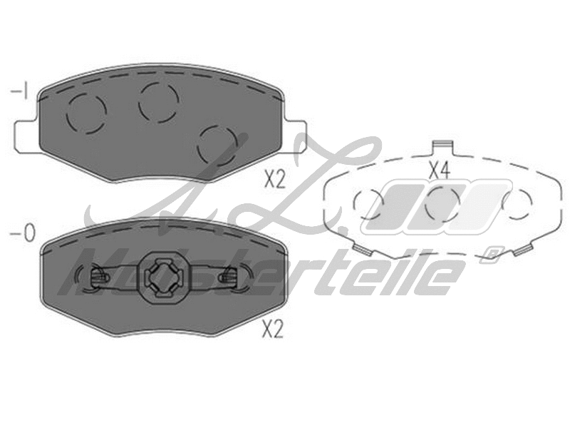 Brake Pad Set, disc brake (AZMT-44-022-2541)