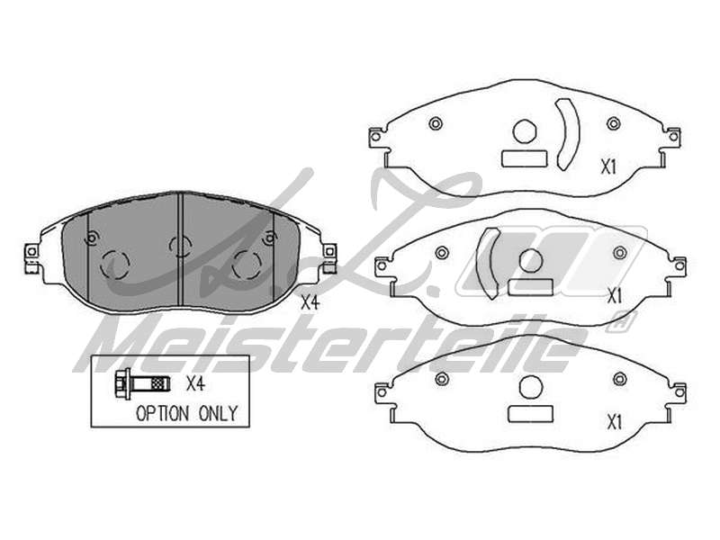 Brake Pad Set, disc brake (AZMT-44-022-1999)