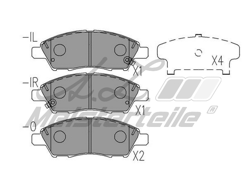 Brake Pad Set, disc brake (AZMT-44-022-2100)