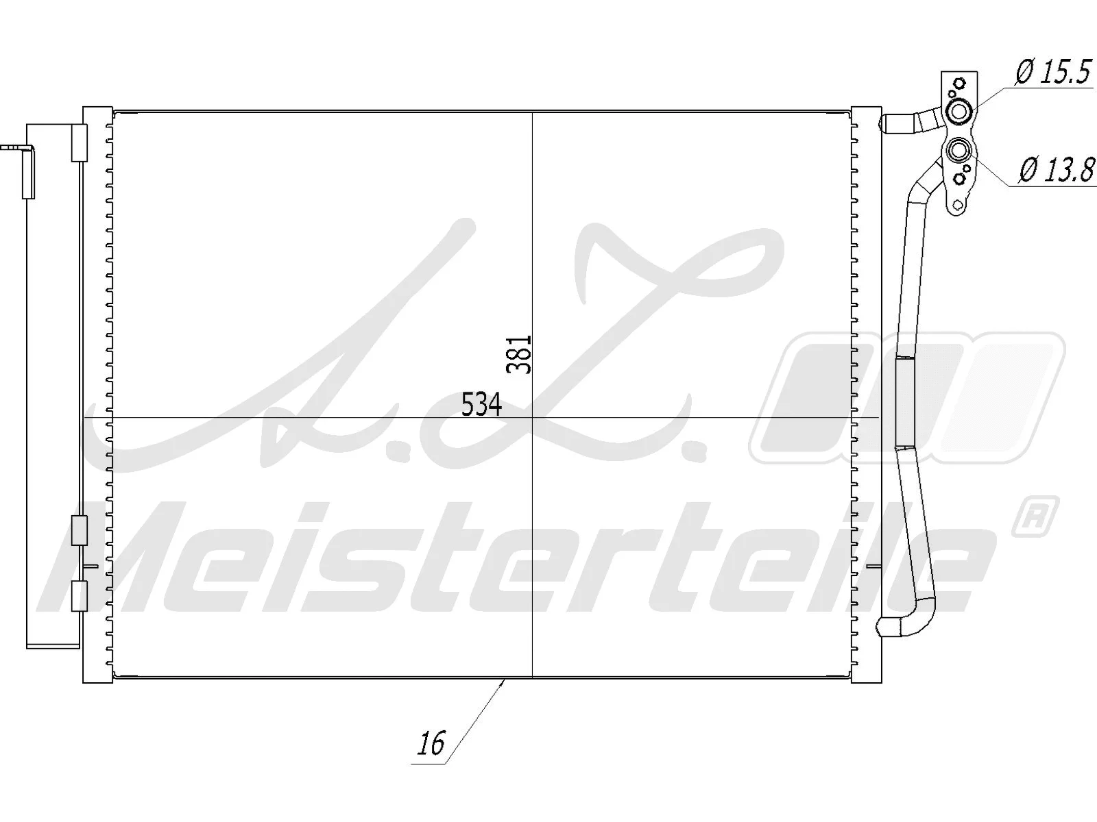 Condenser, air conditioning (AZMT-45-030-1076)
