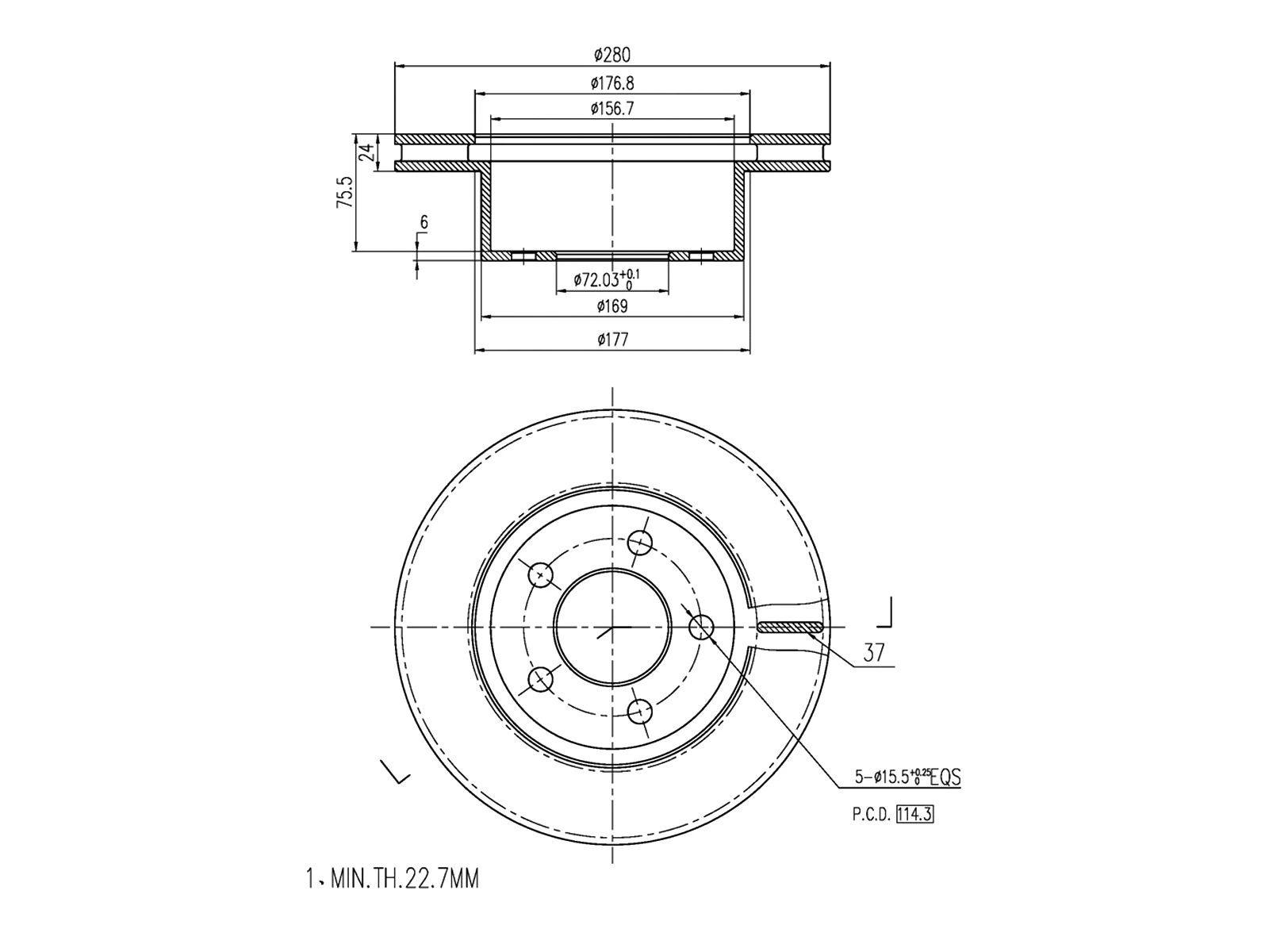 Brake Disc (AZMT-44-024-1023)