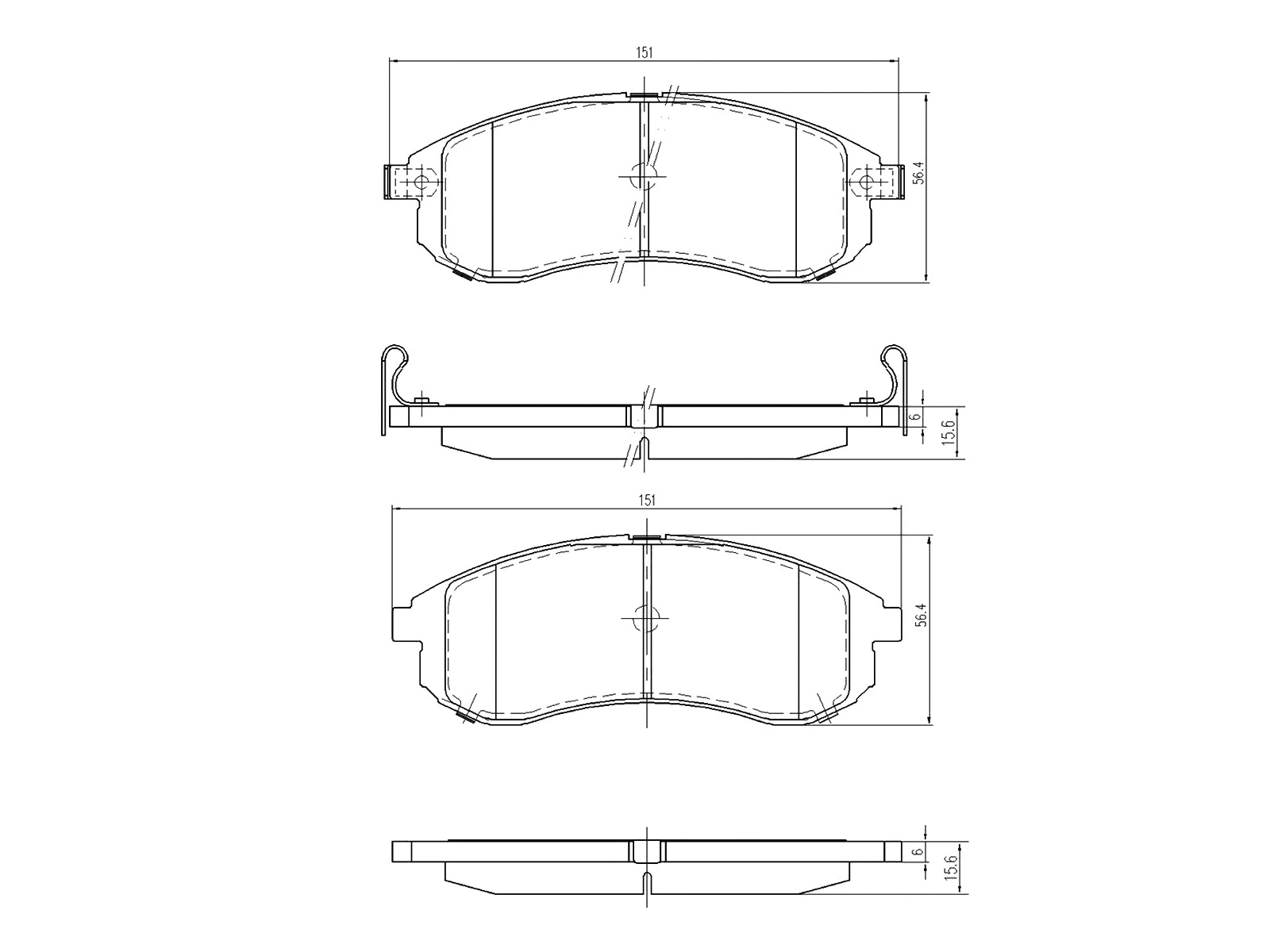 Brake Pad Set, disc brake (AZMT-44-022-1196)