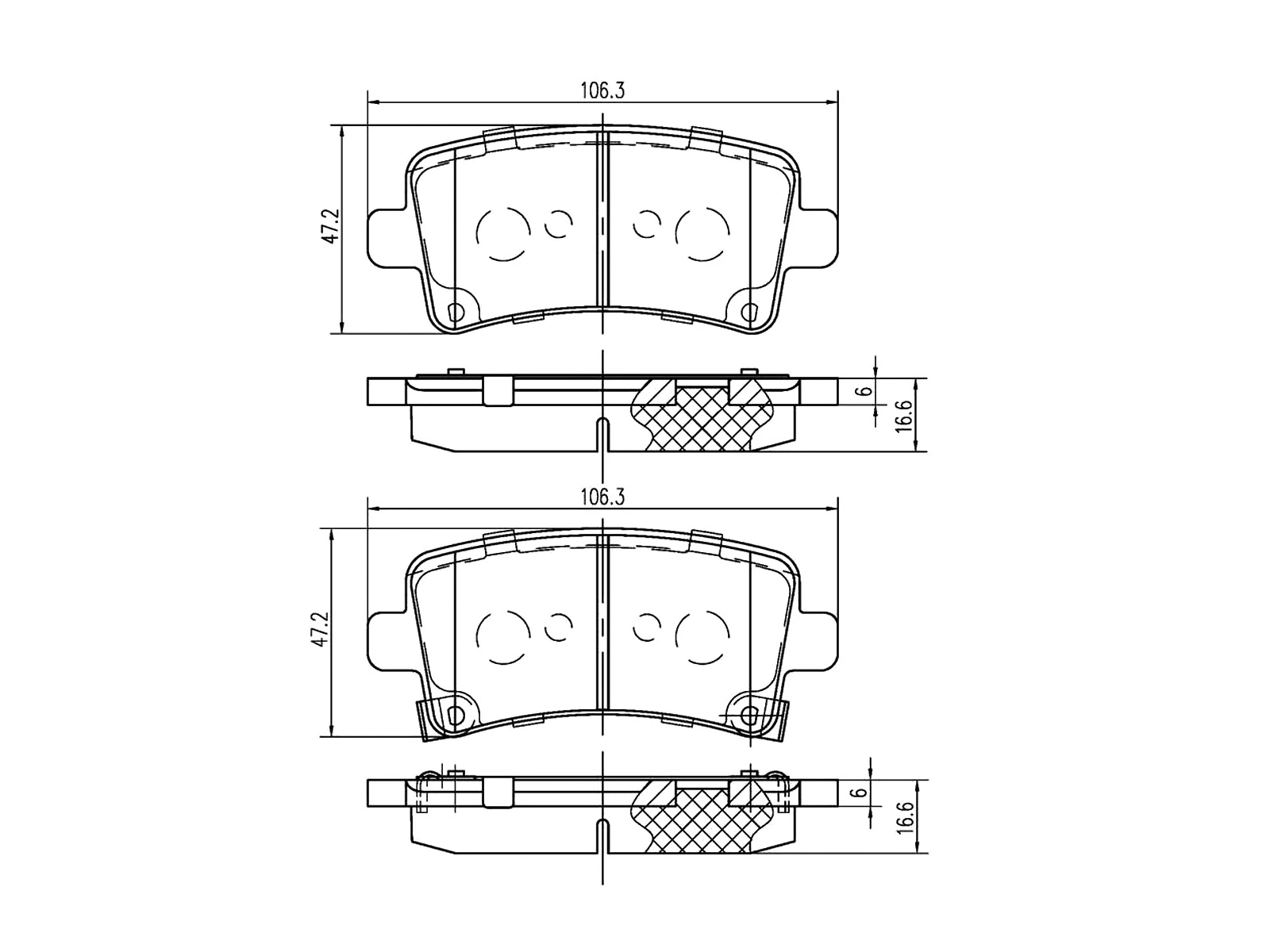 Brake Pad Set, disc brake (AZMT-44-022-1338)