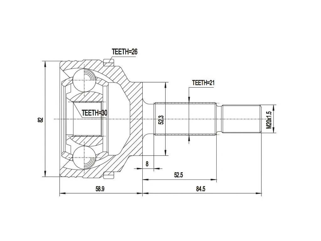 Joint Kit, drive shaft (AZMT-43-030-1119)