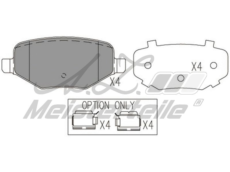 Brake Pad Set, disc brake (AZMT-44-022-2519)