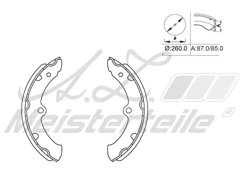 Brake Shoe Set (AZMT-44-026-1216)
