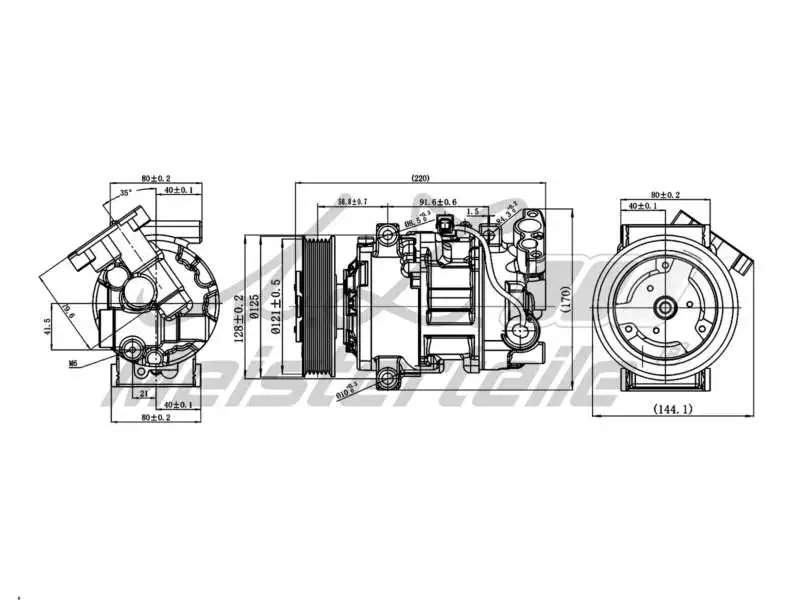 Compressor, air conditioning (AZMT-45-041-1002)