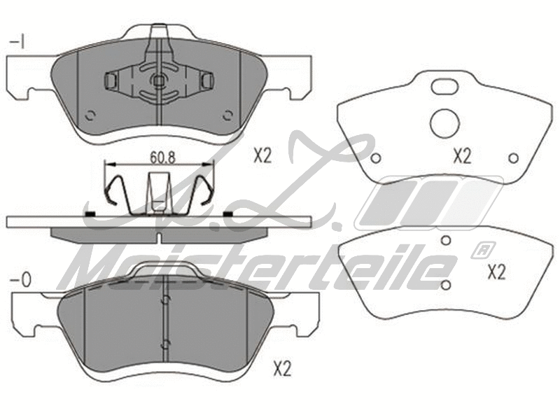 Brake Pad Set, disc brake (AZMT-44-022-1664)