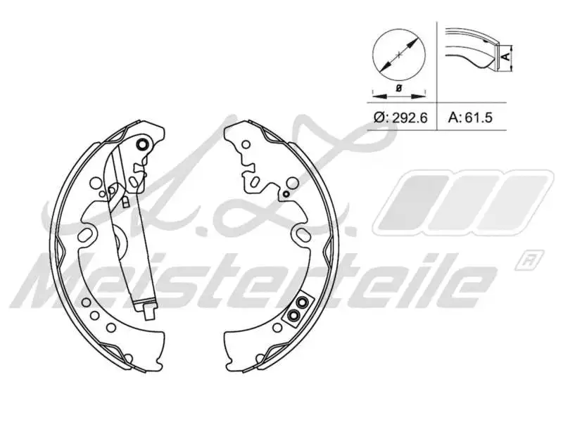 Brake Shoe Set (AZMT-44-026-1232)