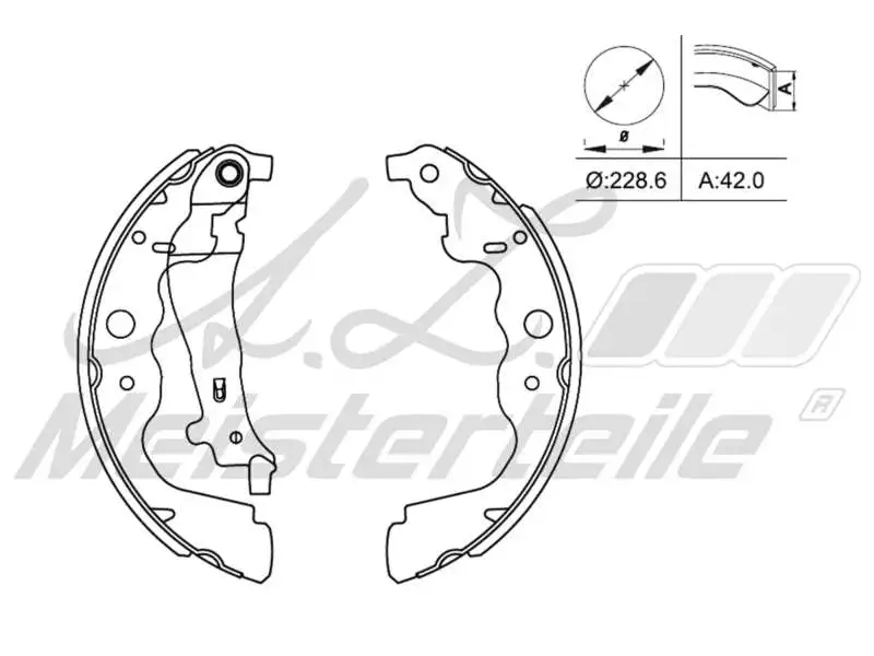 Brake Shoe Set (AZMT-44-026-1041)