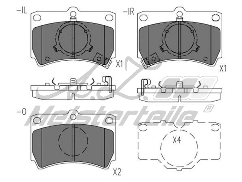 Brake Pad Set, disc brake (AZMT-44-022-2319)