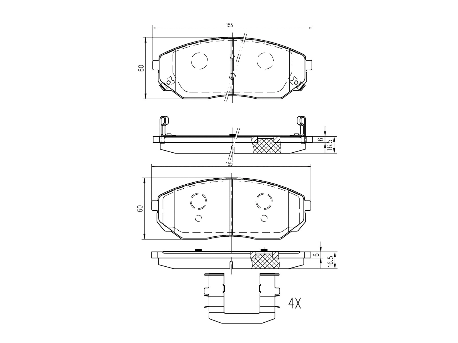 Brake Pad Set, disc brake (AZMT-44-022-1204)