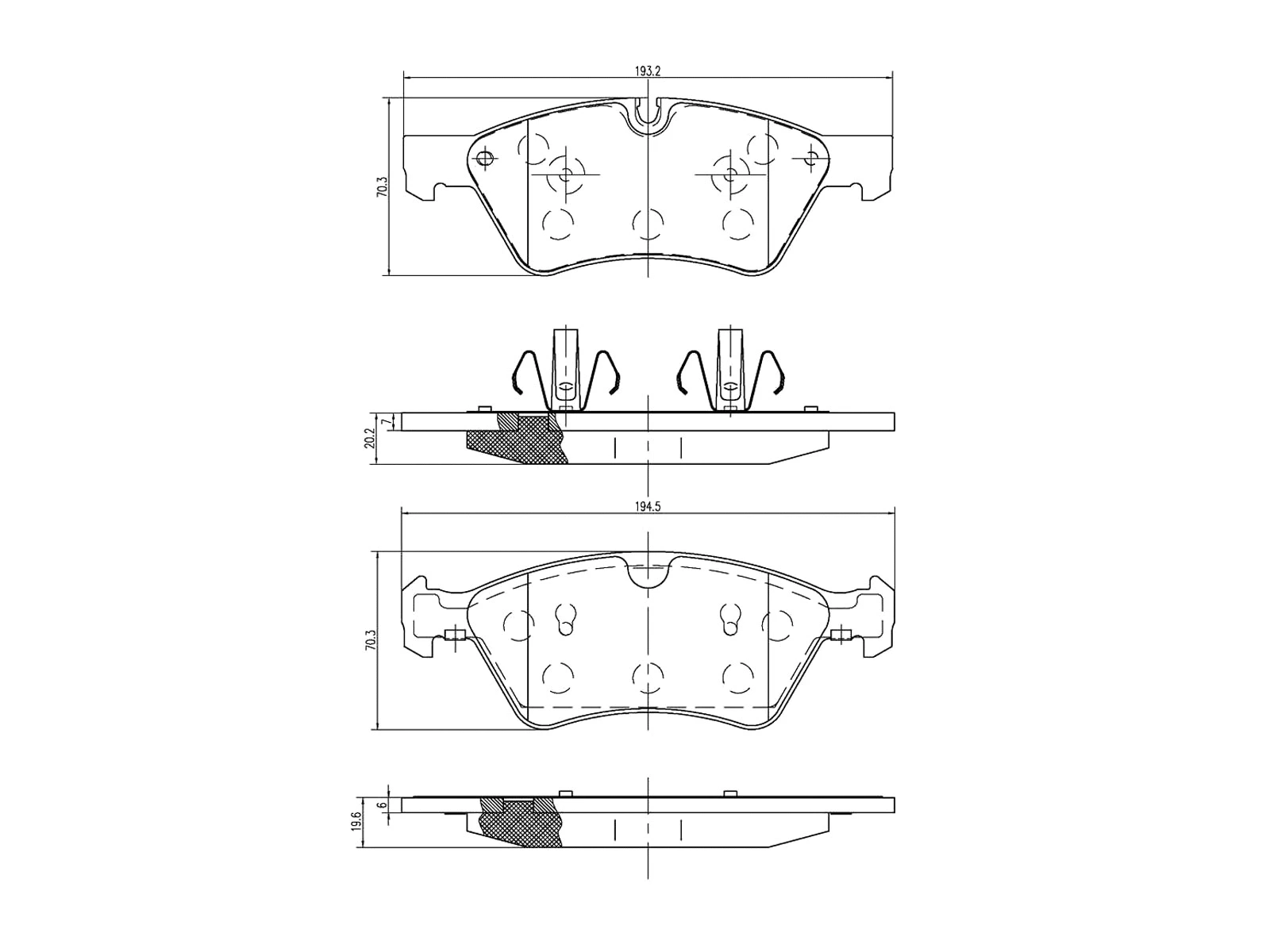 Brake Pad Set, disc brake (AZMT-44-022-1227)