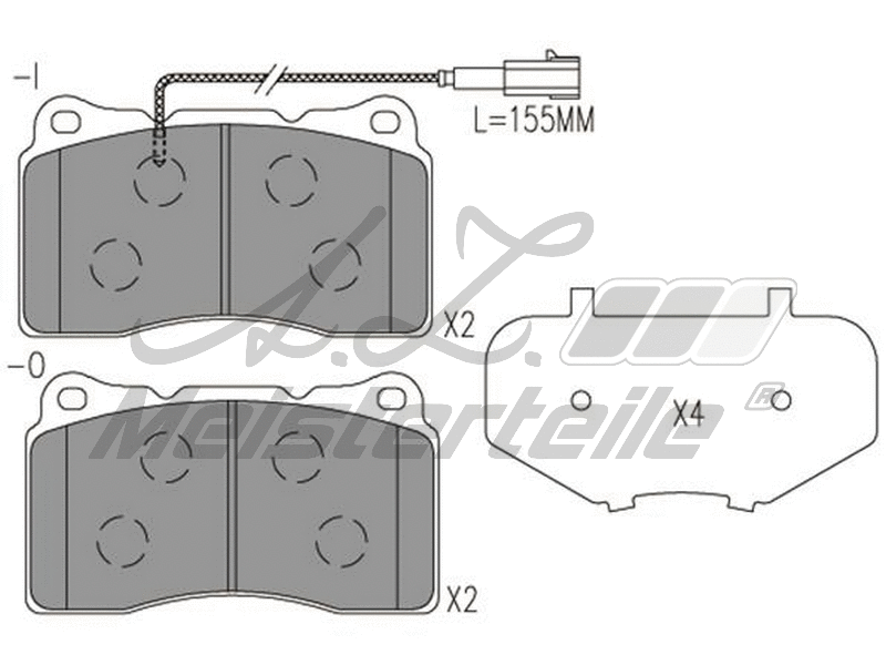 Brake Pad Set, disc brake (AZMT-44-022-2648)